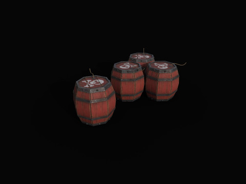 Gunpowder Barrels 3D 模型