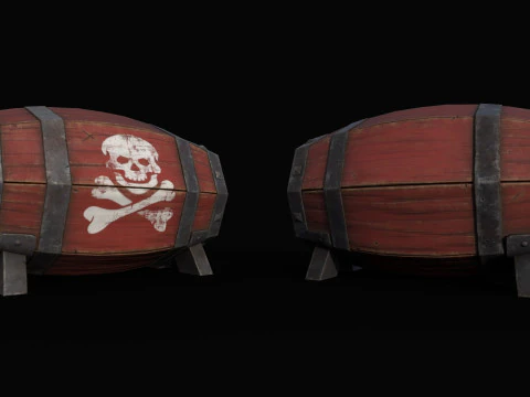 Gunpowder Barrels 3D Model