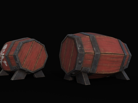 Gunpowder Barrels 3D 模型