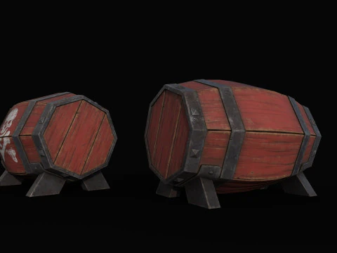 Gunpowder Barrels 3D Model