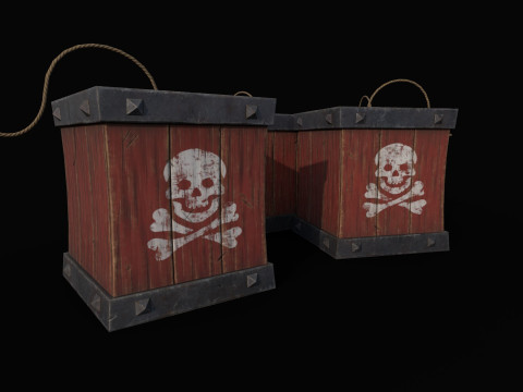 Gunpowder Barrels 3D 模型