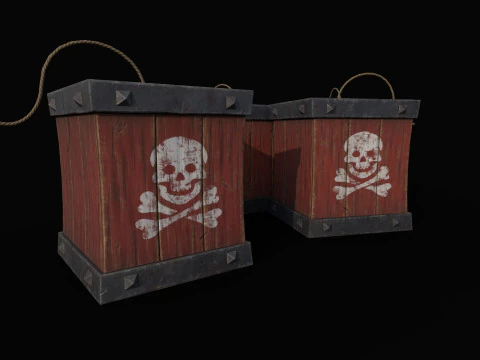 Gunpowder Barrels 3D Model