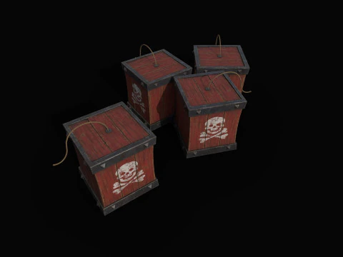 Gunpowder Barrels 3D Model