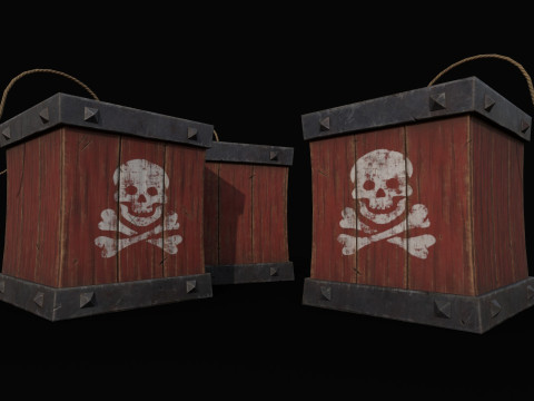 Gunpowder Barrels 3D 模型