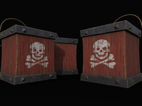 Gunpowder Barrels 3D Model