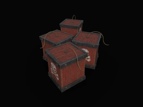Gunpowder Barrels 3D Model