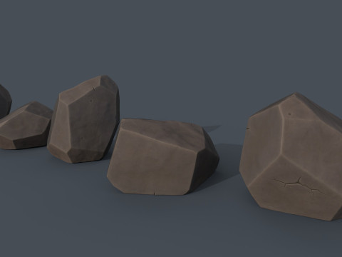 Low Poly Stones Modèle 3D