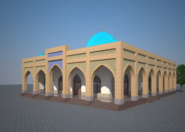 Mosque 3D-Modell .c4d .max .obj .3ds .fbx .stl .blend 
