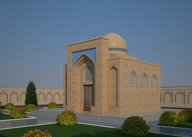 3D Mosque xaram Modèle 3D .c4d .max .obj .3ds .fbx .stl .blend