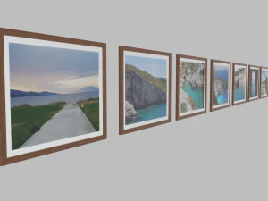 Photos in frames - Zakynthos - 8 pcs 3D Model