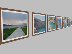Photos in frames - Zakynthos - 8 pcs 3D Model