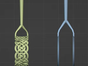 Celtic couple rings 3D Print Model