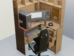 Gaming Computer Setup 3D Model