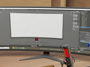 Gaming Computer Setup 3D Model