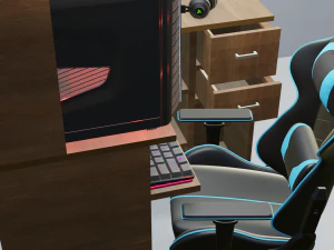 Gaming Computer Setup 3D Model
