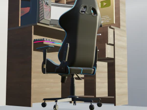 Gaming Computer Setup 3D Model