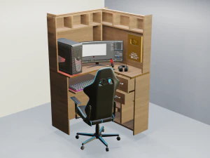 Gaming Computer Setup 3D Model