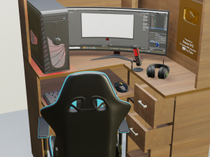 Gaming Computer Setup 3D मॉडल