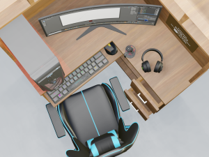 Gaming Computer Setup 3D मॉडल