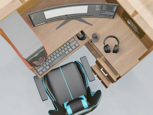 Gaming Computer Setup 3D Model