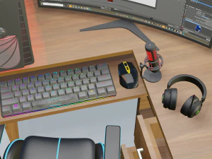 Gaming Computer Setup 3D Model