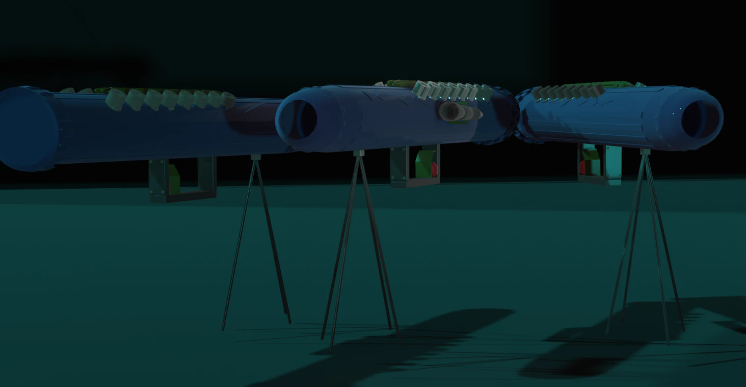 Grenade-gun - sci fi 3D Model .c4d .max .obj .3ds .fbx .stl .blend