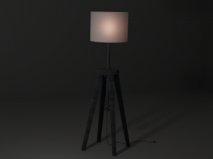 Floor lamp wood 3D Модель