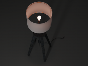 Floor lamp wood 3D 模型