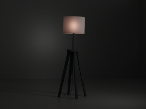 Floor lamp wood 3D 模型