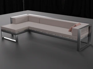 幾何学模様のソファ 3Dモデル
