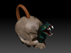 SKULL TEAPOT Model do druku 3D