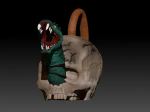 SKULL TEAPOT 3D Print Model