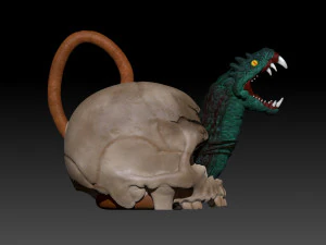 SKULL TEAPOT 3D Print Model