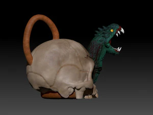 SKULL TEAPOT 3D Print Model
