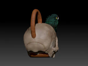 SKULL TEAPOT 3D Print Model