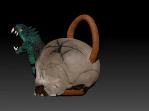 SKULL TEAPOT 3D Print Model