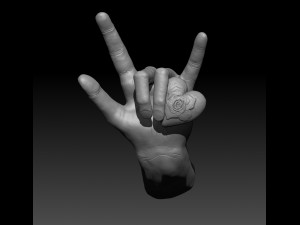 HAND THAT SAYS I LOVE YOU 3D Print Model