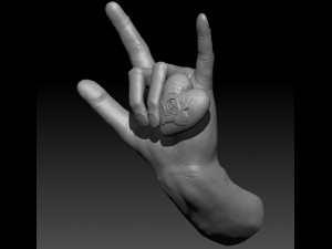 HAND THAT SAYS I LOVE YOU 3D Print Model