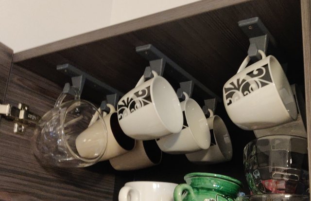 SHELF CUPS HOLDER Model do druku 3D .c4d .max .obj .3ds .fbx .stl .blend