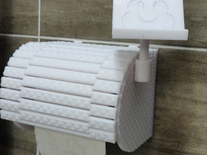 TOILET PAPER HOLDER PACK WITH COVER AND PHONE SUPPORT 3D Print Model