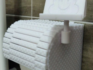 PACK PORTA CARTA IGIENICA CON COPERCHIO E SUPPORTO PER TELEFONO Modello di stampa 3D