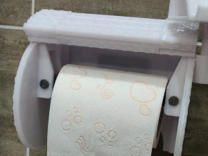 PACK PORTA CARTA IGIENICA CON COPERCHIO E SUPPORTO PER TELEFONO Modello di stampa 3D