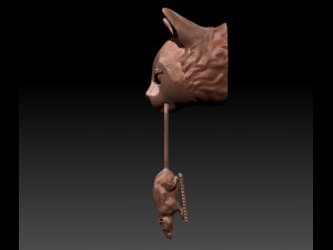 Cat Door Knocker 3D Print Model