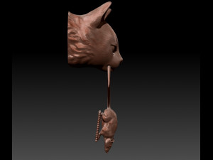 Cat Door Knocker 3D Print Model