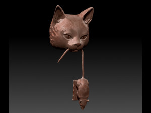 Cat Door Knocker 3D Print Model