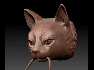 Cat Door Knocker 3D Print Model