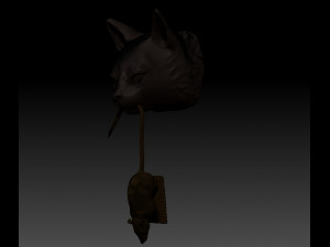 Cat Door Knocker 3D Print Model