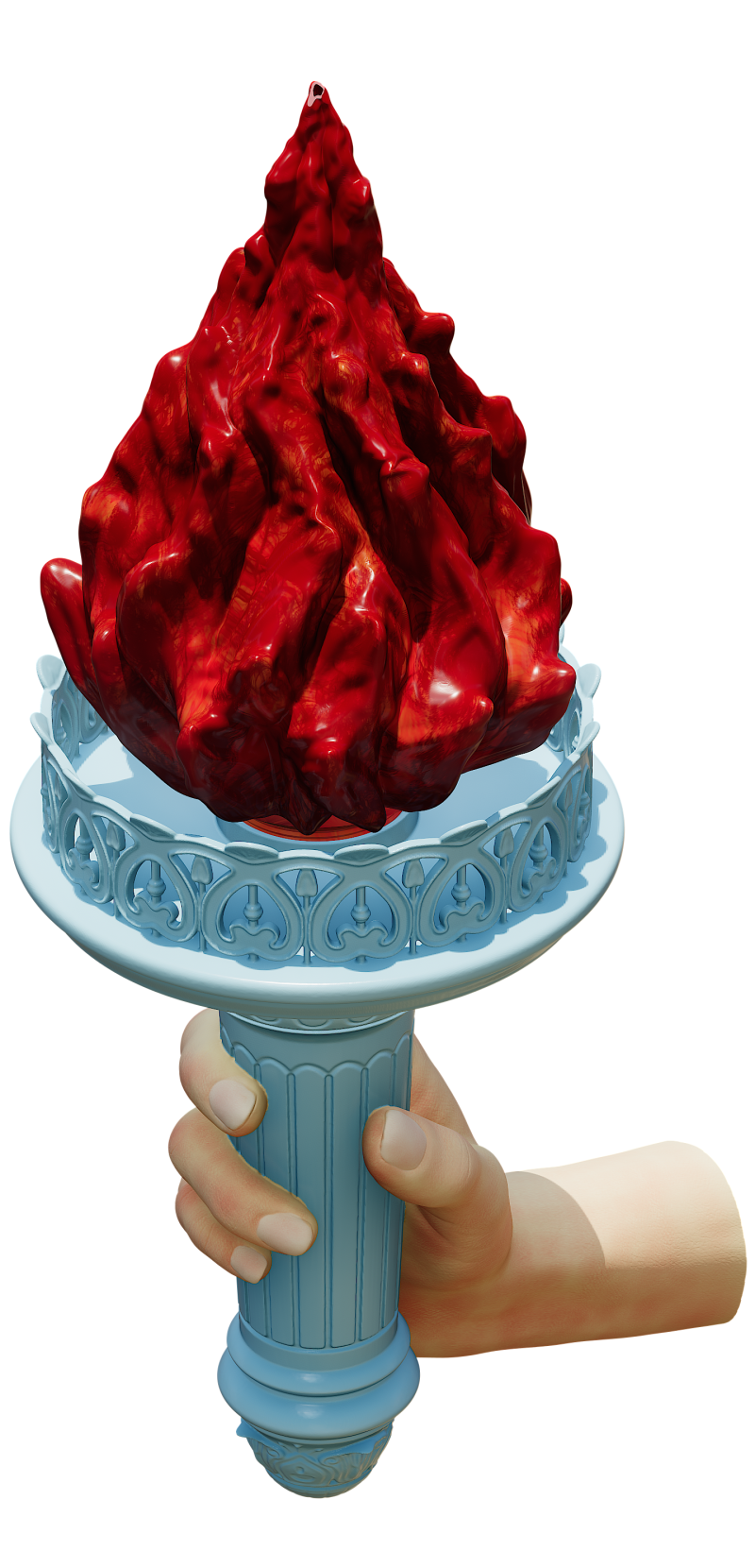 Liberty Torch wall lamp 3D Baskı Modeli .c4d .max .obj .3ds .fbx .stl .blend 