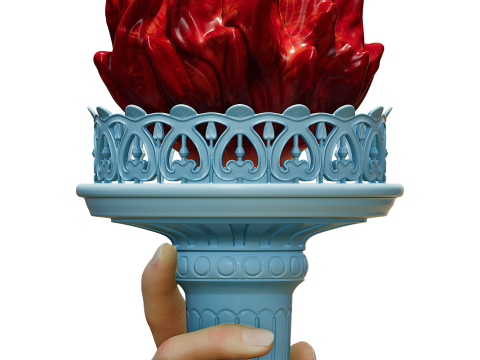 Liberty Torch wall lamp 3D Baskı Modeli