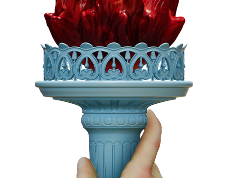 Liberty Torch wall lamp 3D Baskı Modeli